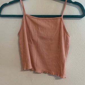 Cropped light pink tank